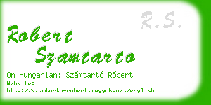 robert szamtarto business card